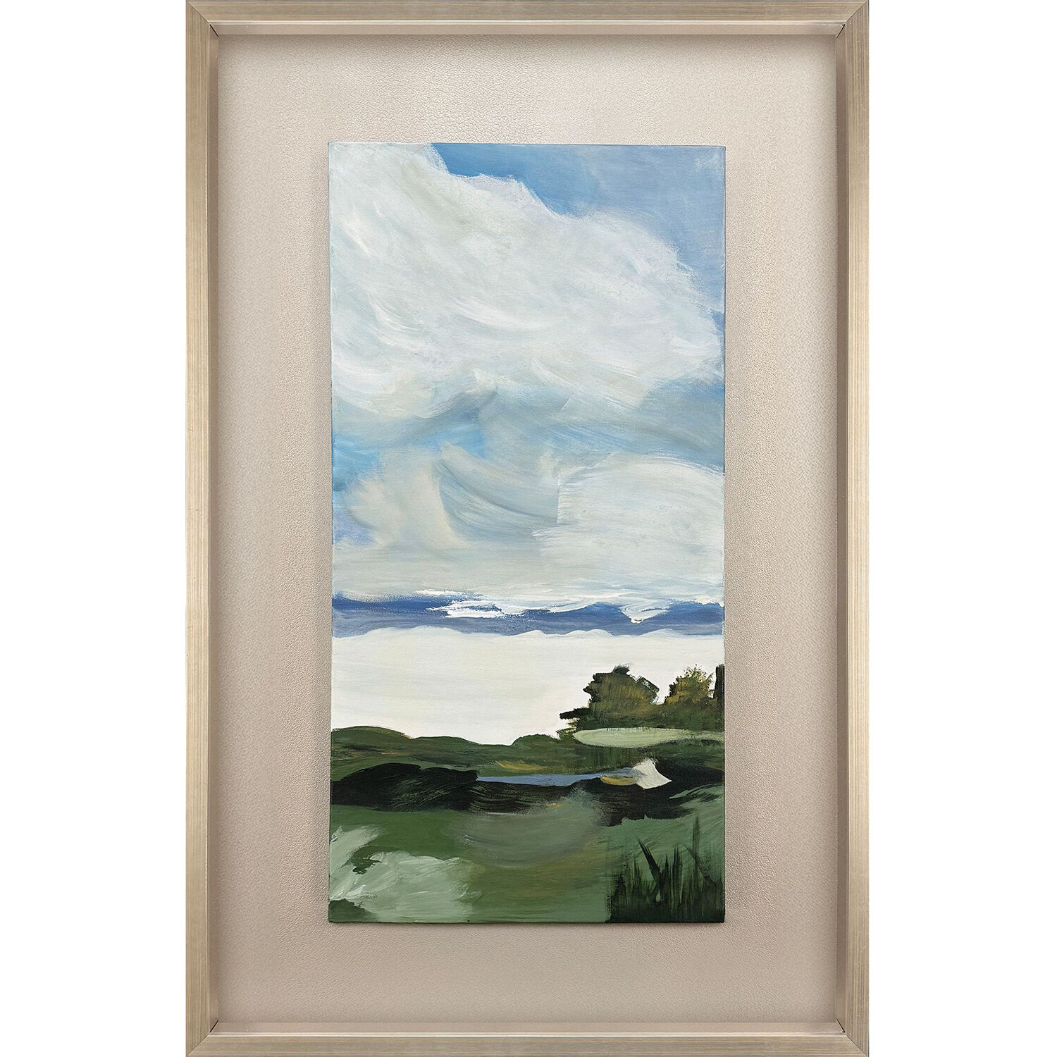 Lakeshore Green and Blue and Multi and White Canvas, The Studio