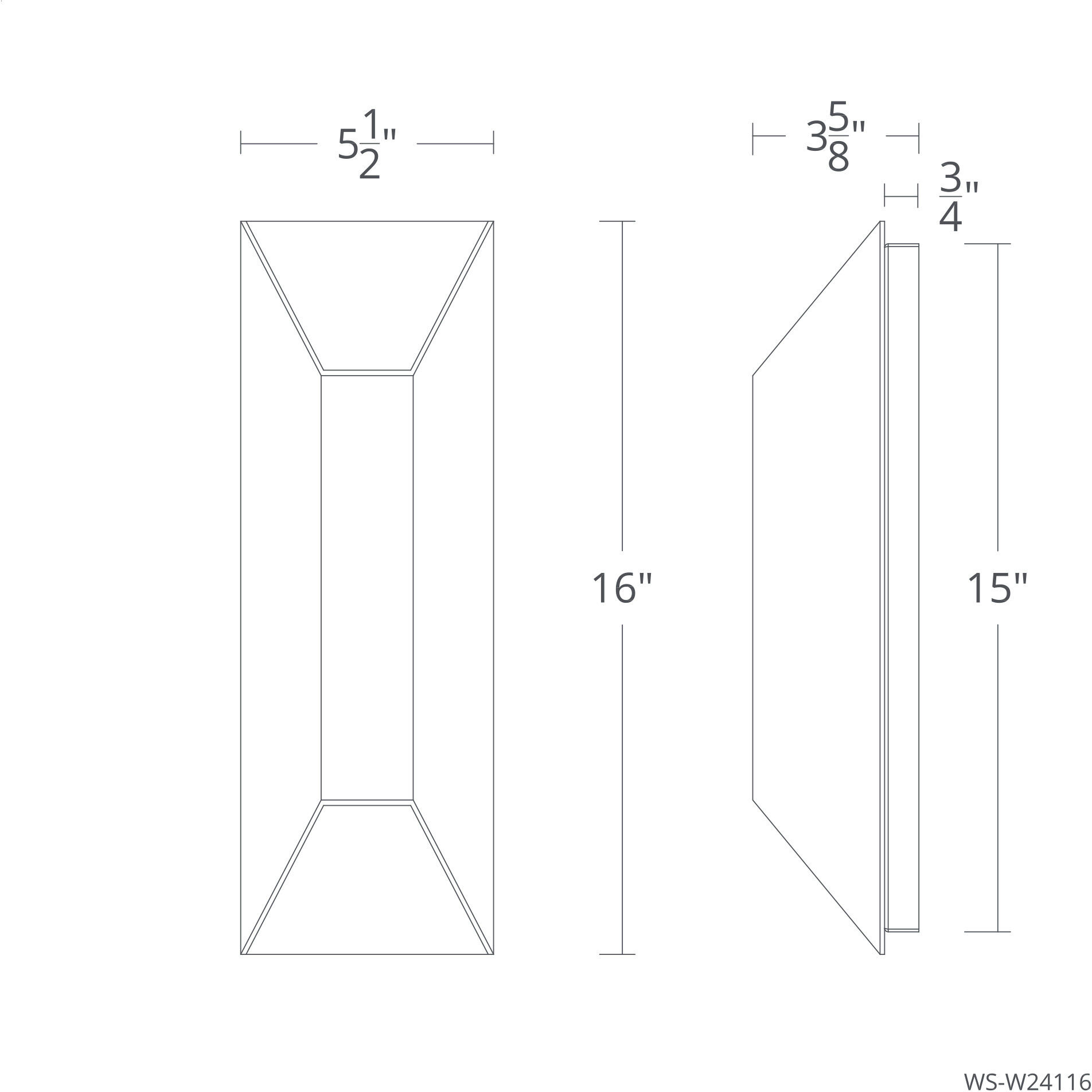 Maglev 2 Light 16 inch Black Outdoor Wall Light in 3500K