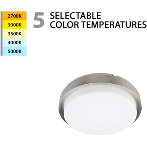 Lithium LED 11.89 inch Brushed Nickel Flush Mount Ceiling Light