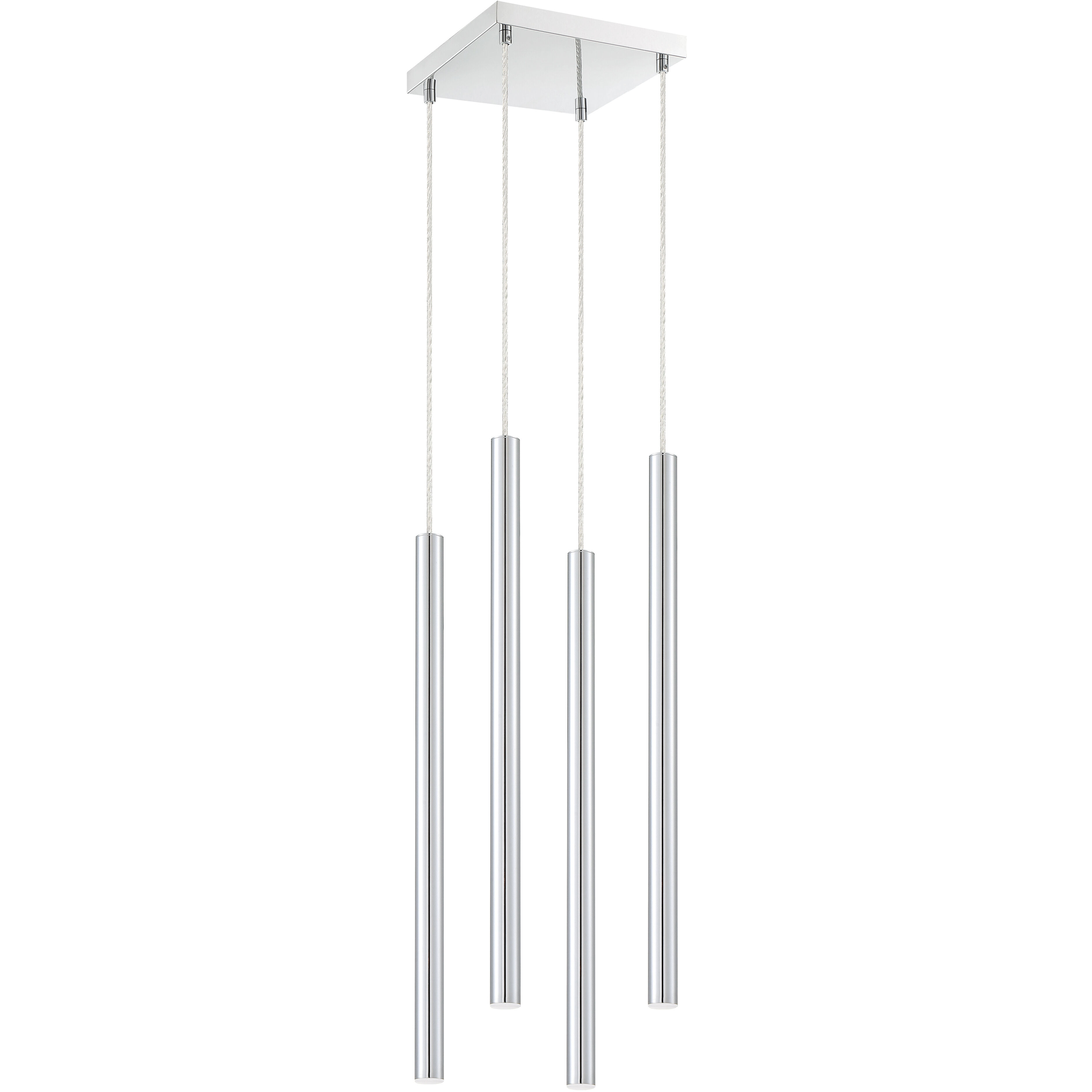 Forest LED 9.5 inch Chrome Chandelier Ceiling Light in 4, 15, Chrome Steel