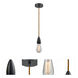 Fairchild Bare Bulb 1 Light 2 inch Matte Black Mini Pendant Ceiling Light in Copper, Fairchild