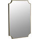 Convexed 46 X 30 inch Antique Brass Mirror