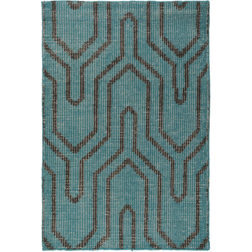Zahra 36 X 24 inch Emerald, Black Rug