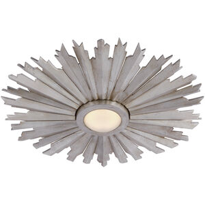 Chapman & Myers Claymore LED 21.5 inch Burnished Silver Leaf Flush Mount Ceiling Light