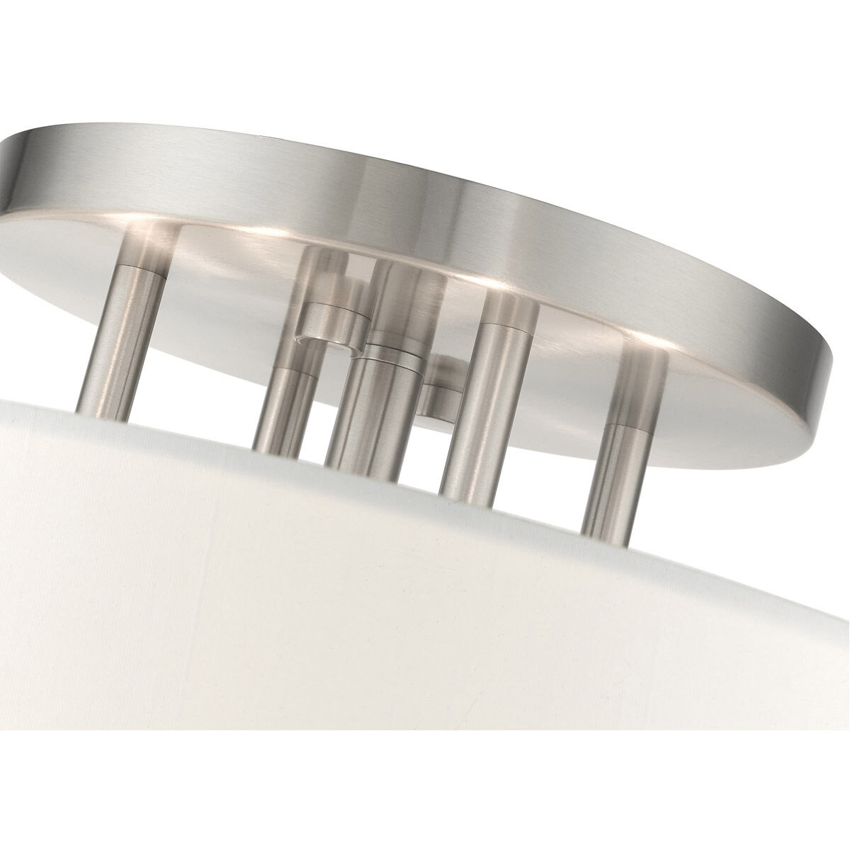 Chelsea 6 Light 28 inch Brushed Nickel Semi Flush Ceiling Light