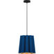 Renata 1 Light 12.6 inch Black Pendant Ceiling Light in Blue/Ash, 13 in, WEP Collection