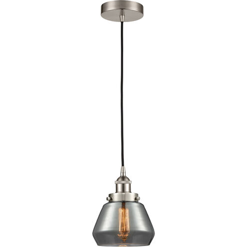Edison Fulton 1 Light 7 inch Brushed Satin Nickel Mini Pendant Ceiling Light