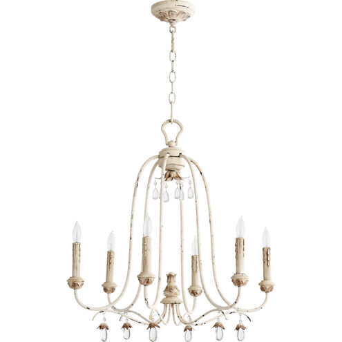 Venice 6 Light 25 inch Persian White Chandelier Ceiling Light