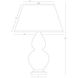Double Gourd 31 inch 150 watt Steel Blue Glazed Ceramic with Deep Patina Bronze Table Lamp Portable Light in Pearl Dupioni