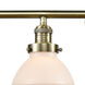 Franklin Restoration Olean LED 43 inch Antique Brass Bath Vanity Light Wall Light in Matte White Glass, Franklin Restoration