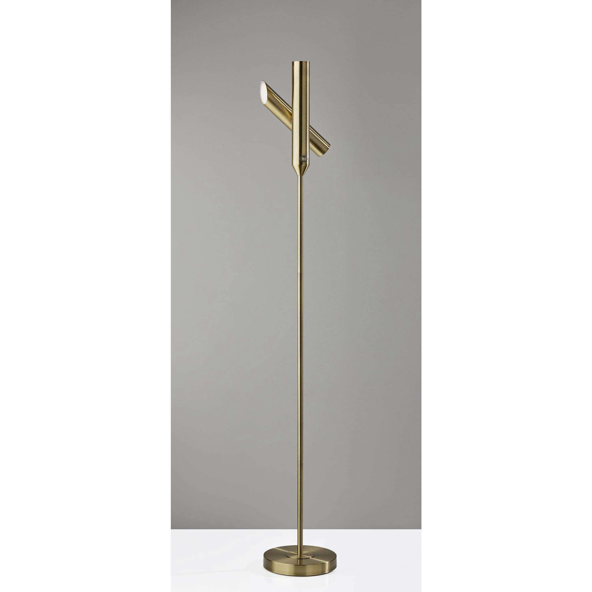 Vega 68 inch 24.00 watt Antique Brass Torchiere Portable Light