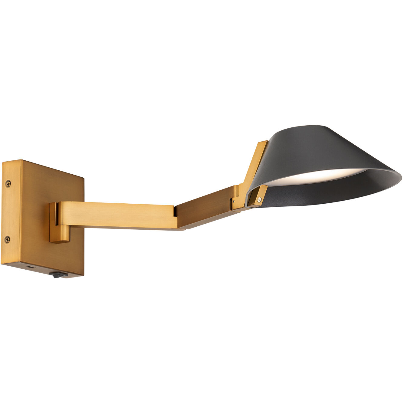 Pavilion Indoor Wall Lighting in Black Aged Brass