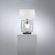 Forever Eva 28.25 inch 7 watt Polished Chrome Table Lamp Portable Light in Black Rope, Black Rope