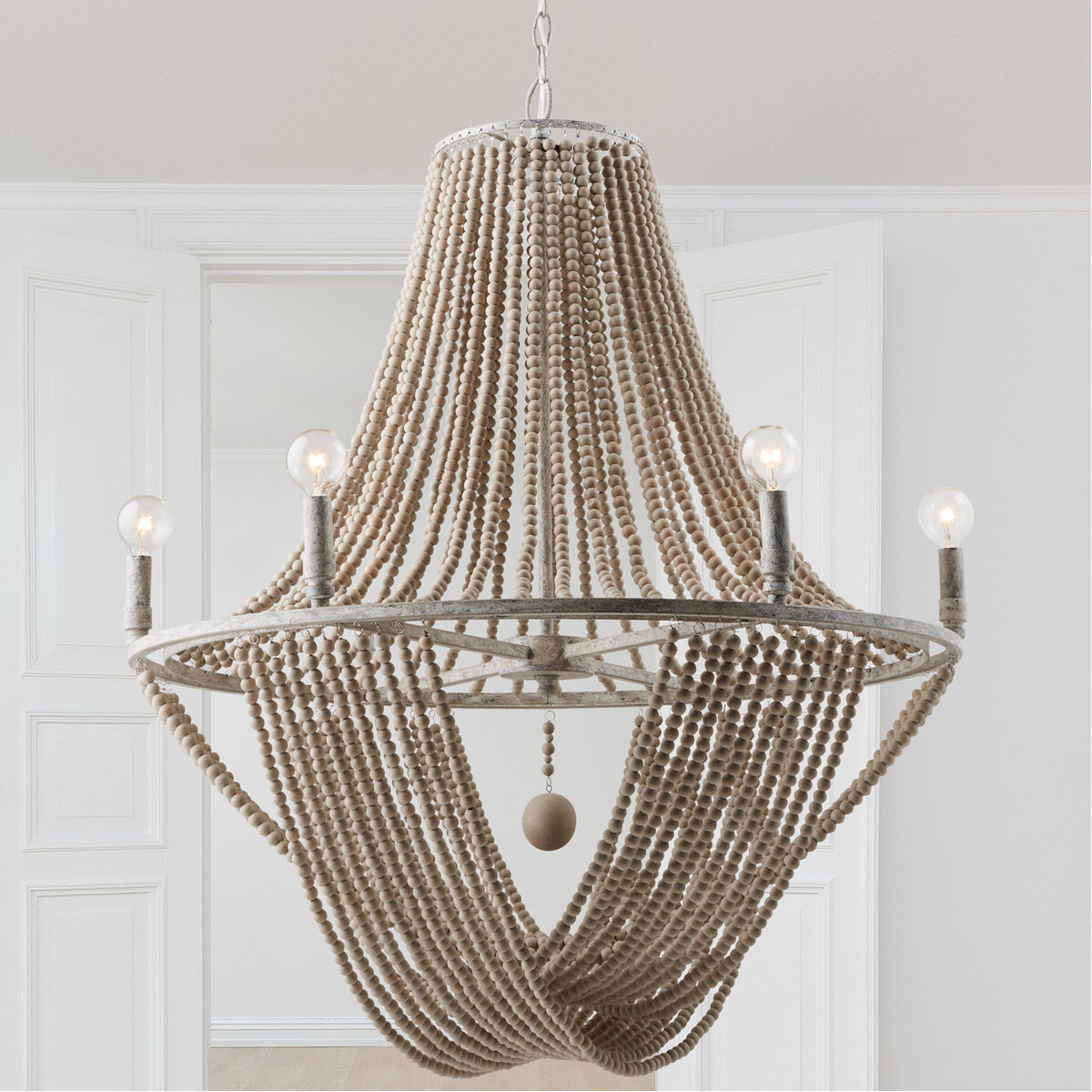 Kayla 6 Light 29 inch Mystic Sand Chandelier Ceiling Light