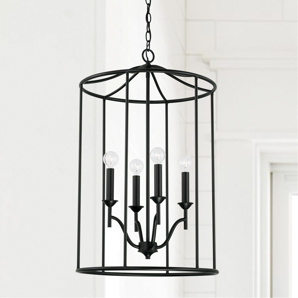 Peyton 4 Light 18 inch Matte Black Foyer Light Ceiling Light