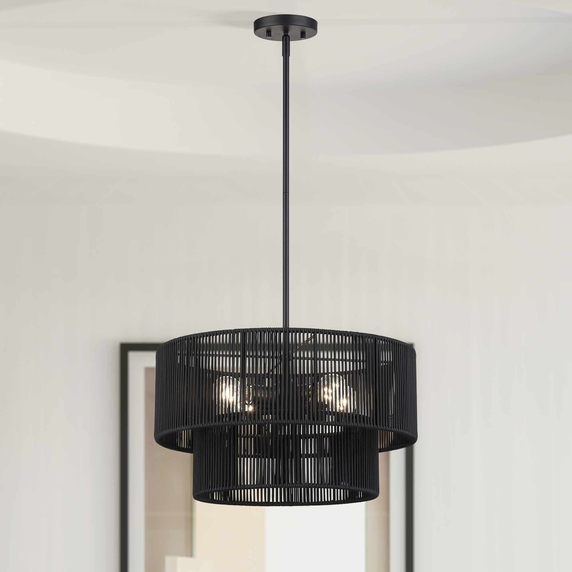 Acordia 4 Light 20 inch Black Pendant Chandelier Ceiling Light