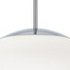 Gaze 1 Light 14 inch Chrome Pendant Ceiling Light in White Frosted Glass, Oval