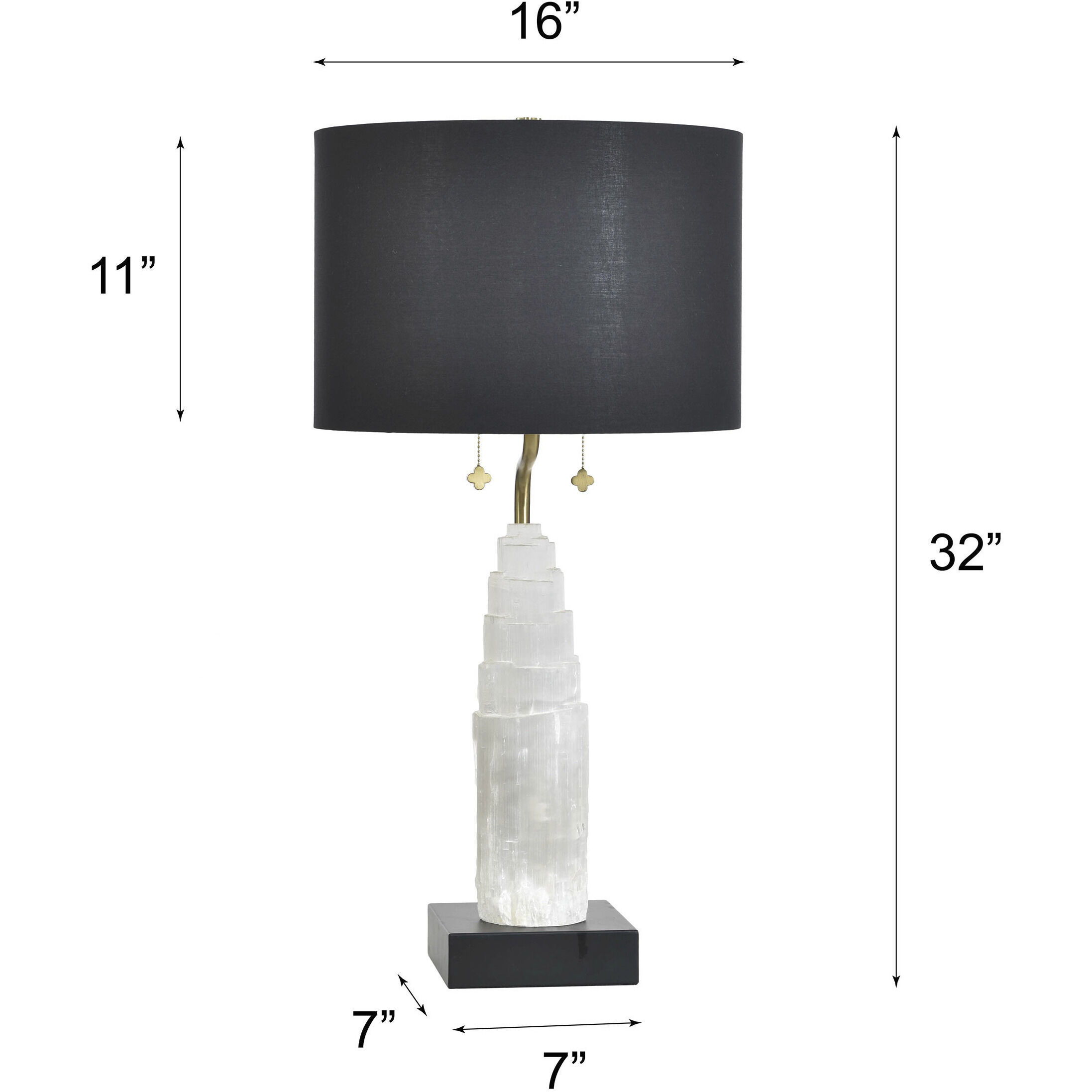 Jasper 32 inch 60 watt Black and White Table Lamp Portable Light in Black/White