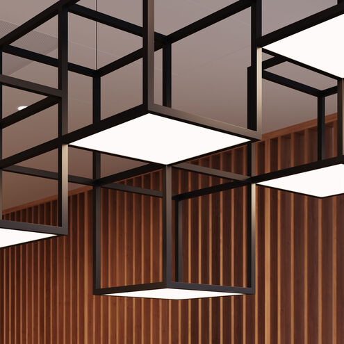 Cubix LED 121 inch Satin Black Pendant Ceiling Light