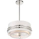 Sutton 3 Light 18.38 inch Polished Nickel Semi Flush And Pendant Ceiling Light