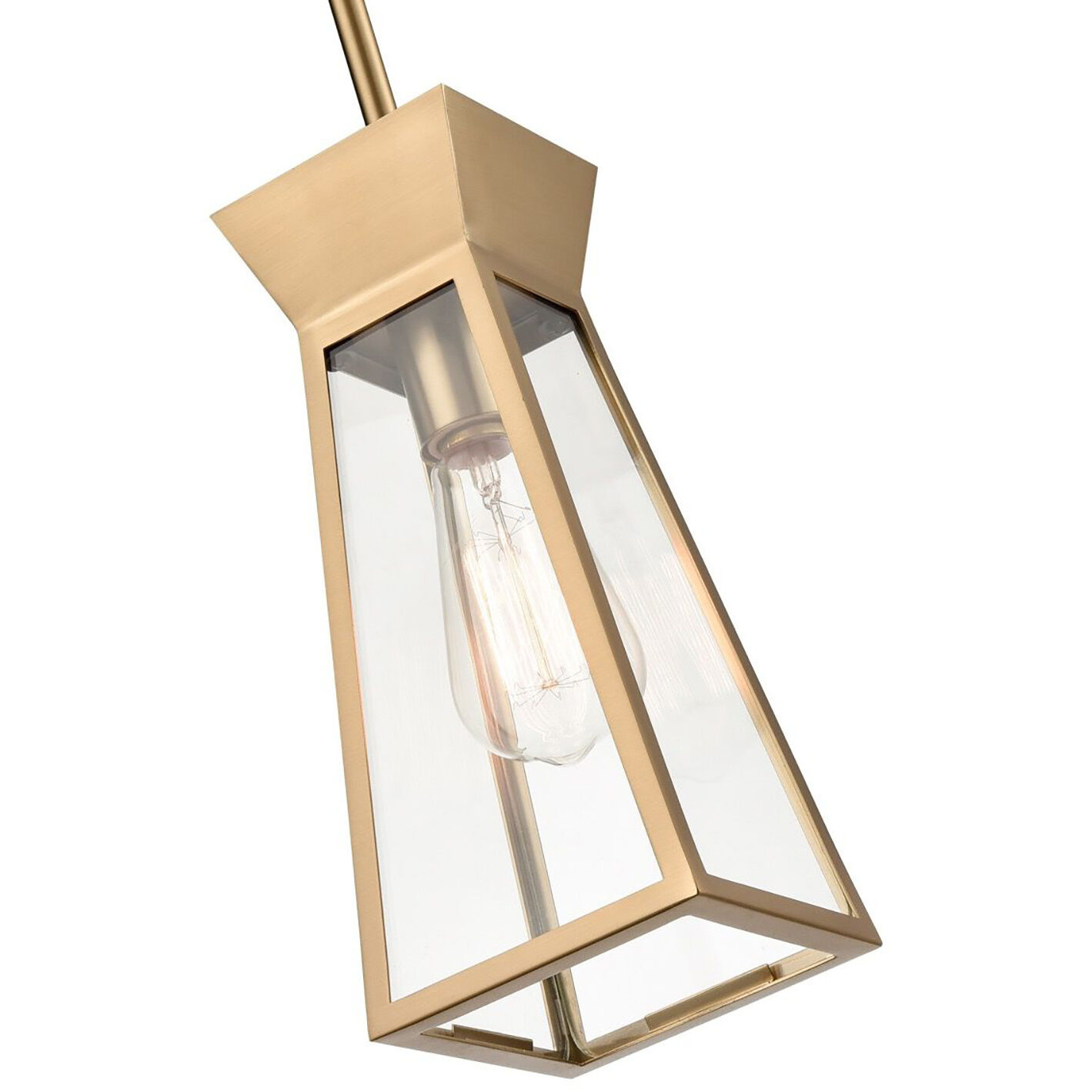 Lucian LED 5 inch Brushed Brass Pendant Ceiling Light