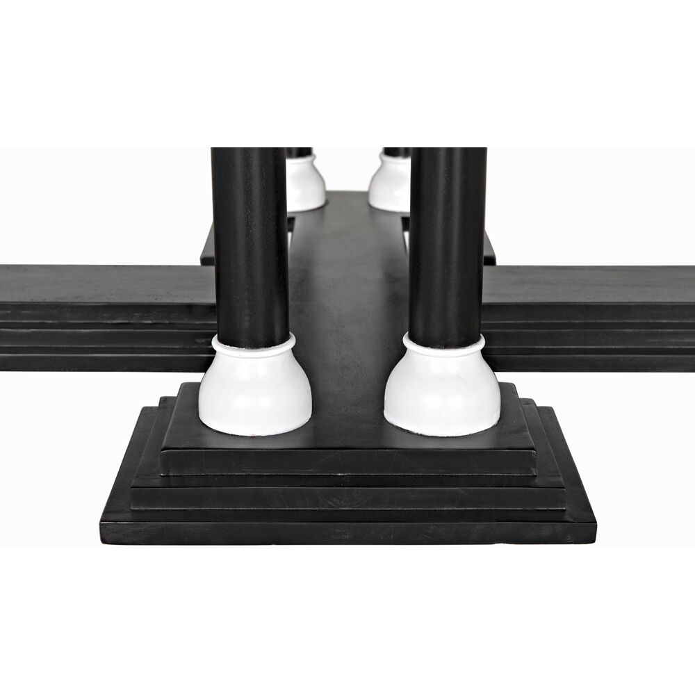 Desoto 66 X 38 inch Hand Rubbed Black and Solid White Coffee Table