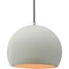 Radiance LED 12.25 inch Matte White and Champagne Gold and Brushed Nickel Pendant Ceiling Light