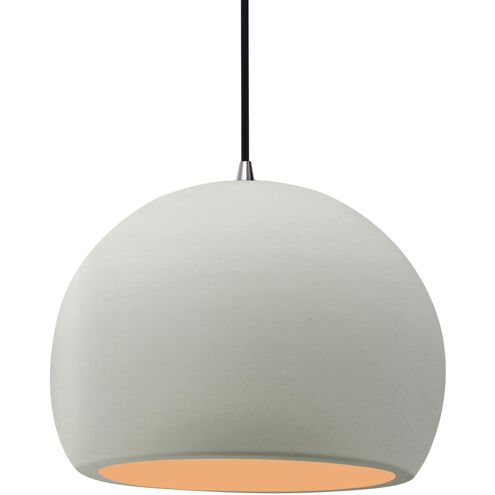 Radiance LED 12.25 inch Matte White and Champagne Gold and Brushed Nickel Pendant Ceiling Light
