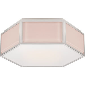 kate spade new york Bradford 2 Light 13 inch Blush and Polished Nickel Flush Mount Ceiling Light, Small