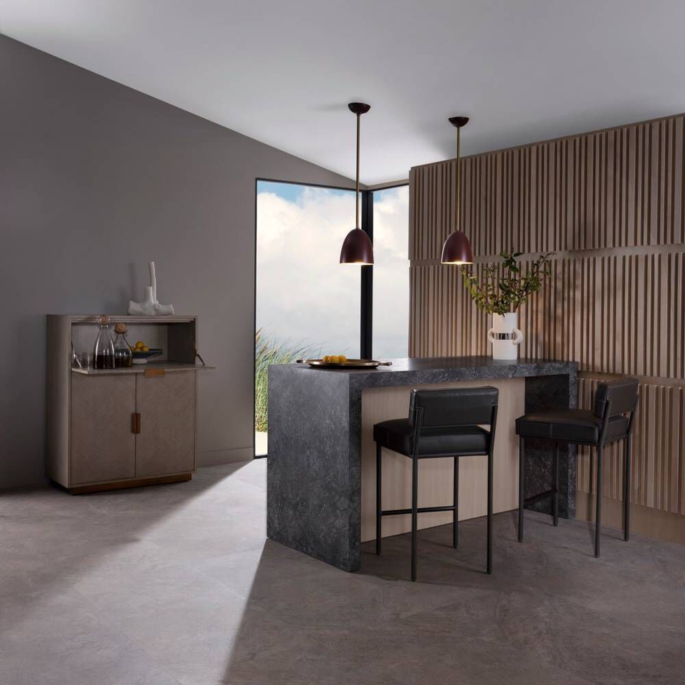 Topanga 34 inch Dim Gray Counter Stool