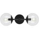 Atwell 2 Light 6.75 inch Matte Black Wall Sconce Wall Light