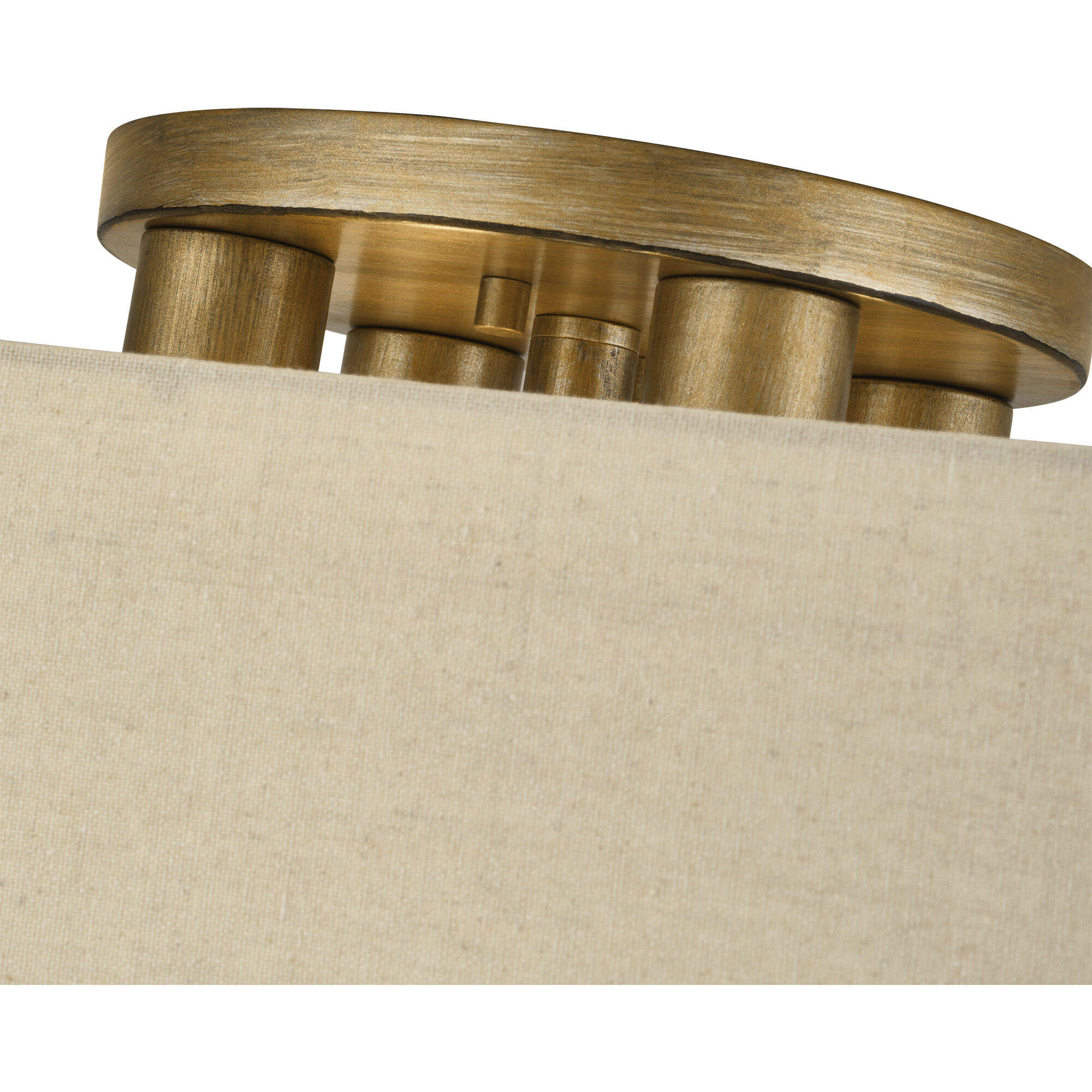 Summit 4 Light 15 inch Antique Gold Leaf Semi Flush Mount Ceiling Light, Large