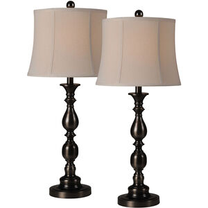 Scala 29 inch 100 watt Oil Rubbed Bronze Table Lamp Portable Light, Set of 2