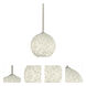 Coco 8 1 Light Satin Nickel Stem Pendant Ceiling Light in Incandescent, Carrera Glass