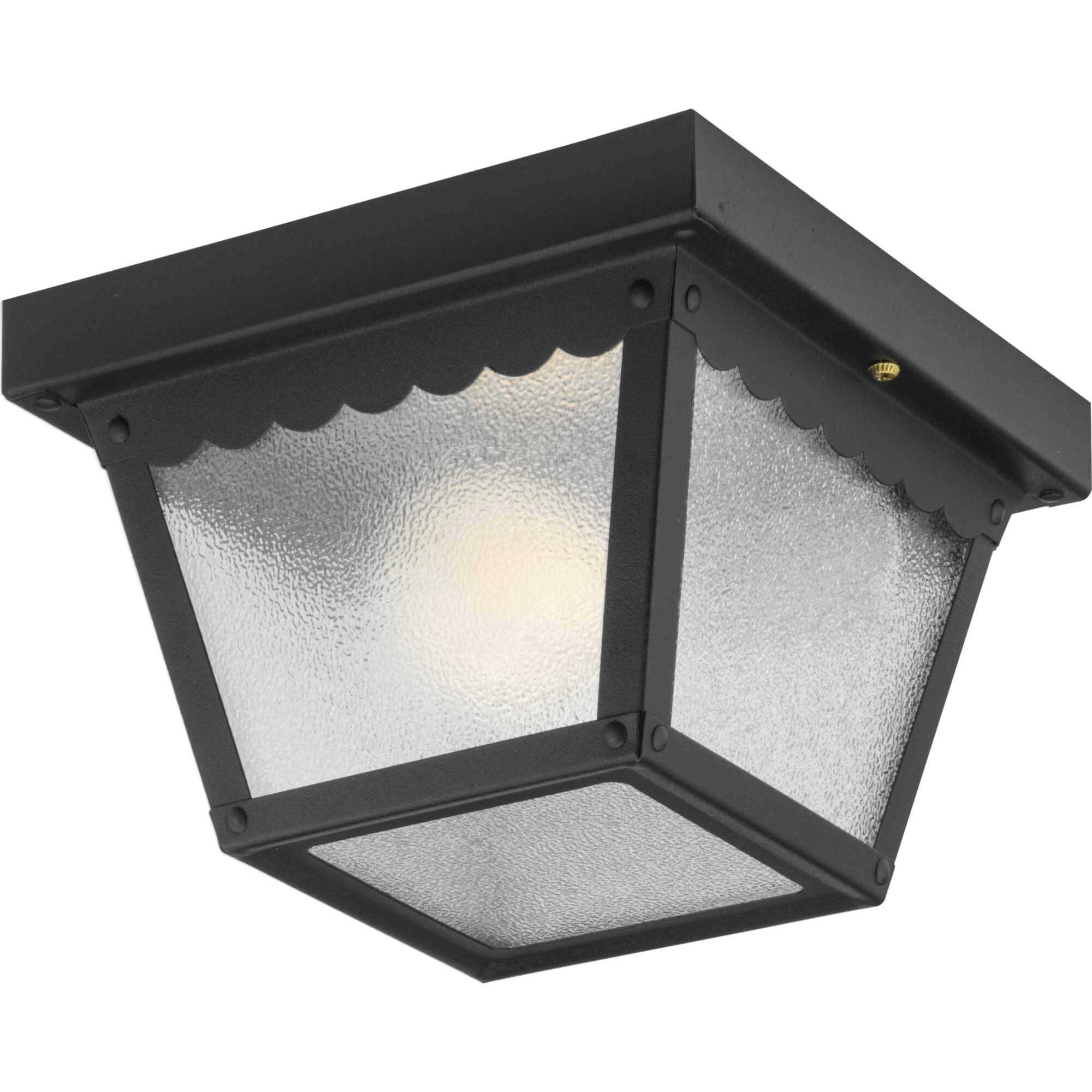 Ceiling Mount 1 Light 7.5 inch Matte Black Outdoor Flush Mount
