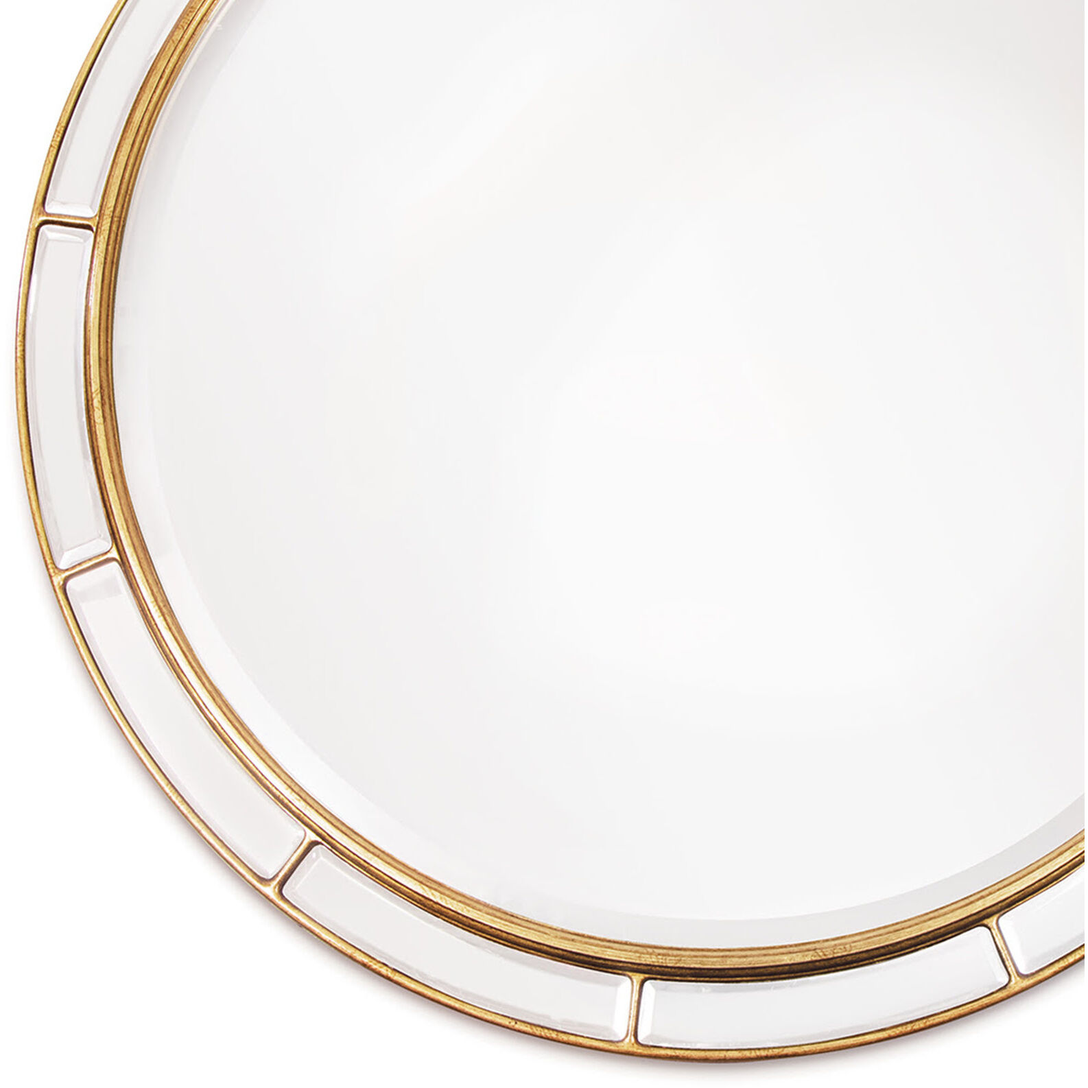 Plaza 36 X 36 inch Antique Gold Leaf Mirror, Round