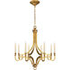 Chapman & Myers Mykonos 8 Light 27.5 inch Antique-Burnished Brass Chandelier Ceiling Light, Medium