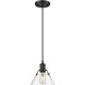 Yep Orwell Pendant Ceiling Light in Matte Black, Clear Glass