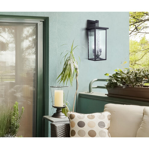 Shana 2 Light 22 inch Black Outdoor Wall Lantern