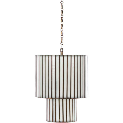 Fulbright 1 Light 14.5 inch Brushed Brass / Mercury Glass Pendant Ceiling Light