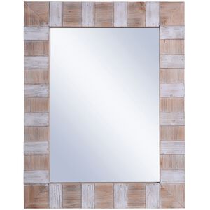 Cameron 35.4 X 27.55 inch Natural Wood and White Wash Wood Wall Mirror