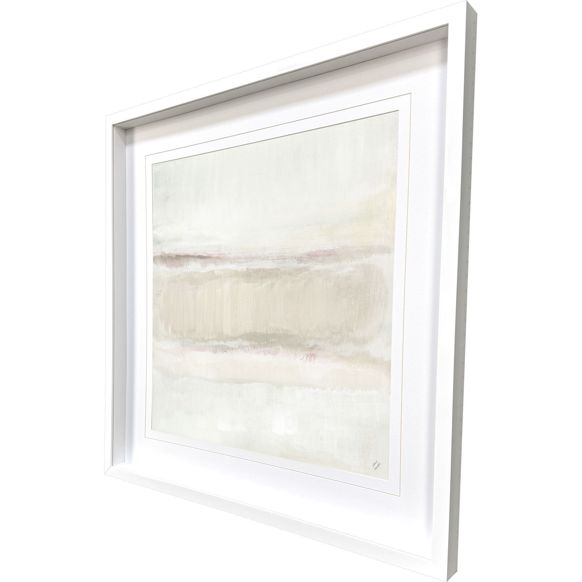 Restful Landscape Gray and Pink and Purple Framed Art