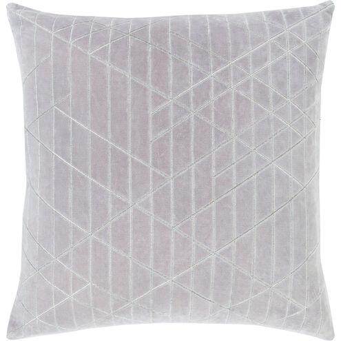 Regan 22 X 22 inch Medium Gray/Metallic - Silver Pillow Cover, Square