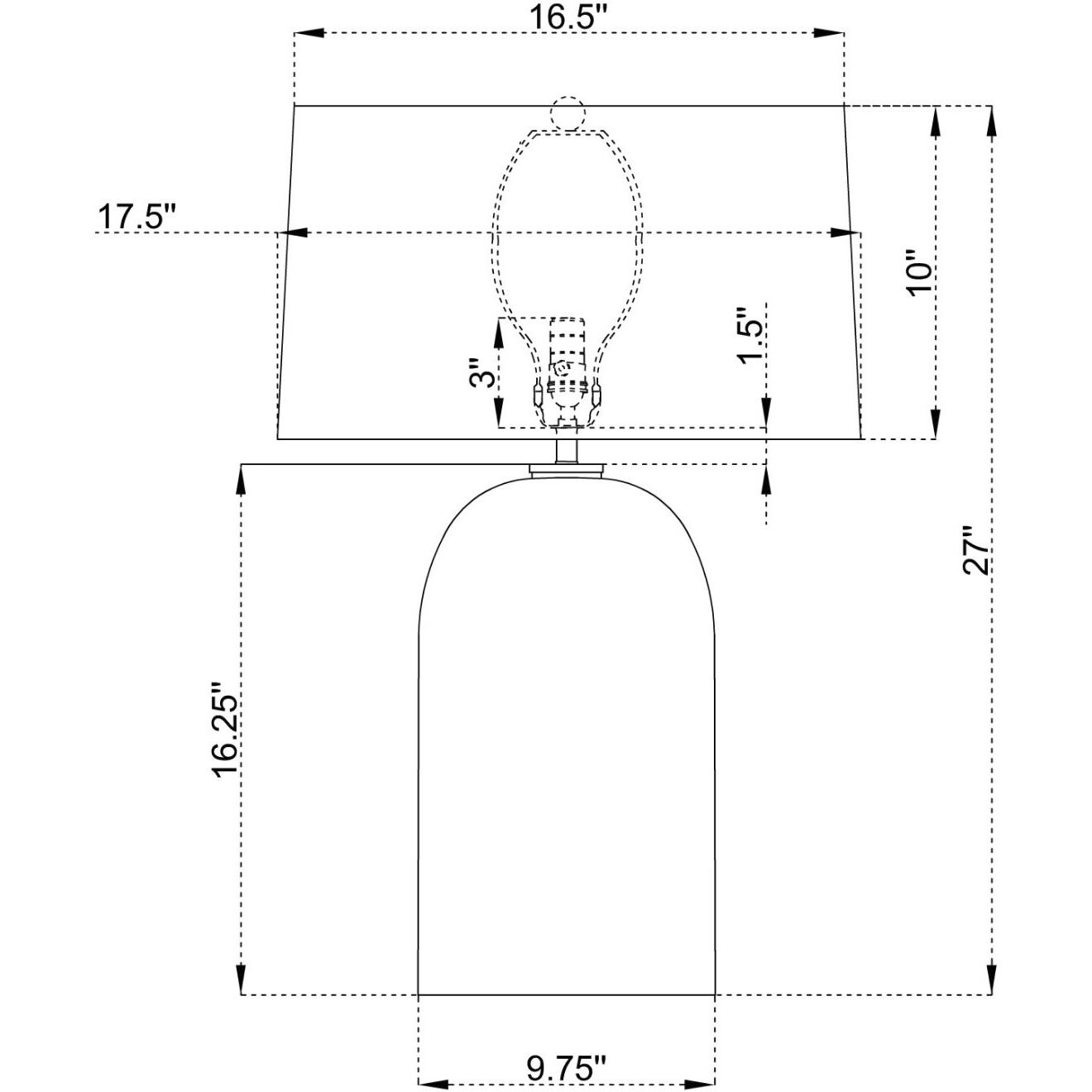 Pretoro 27.5 inch 150.00 watt Sand Table Lamp Portable Light