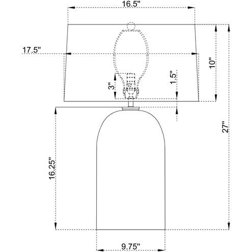 Pretoro 27.5 inch 150.00 watt Sand Table Lamp Portable Light