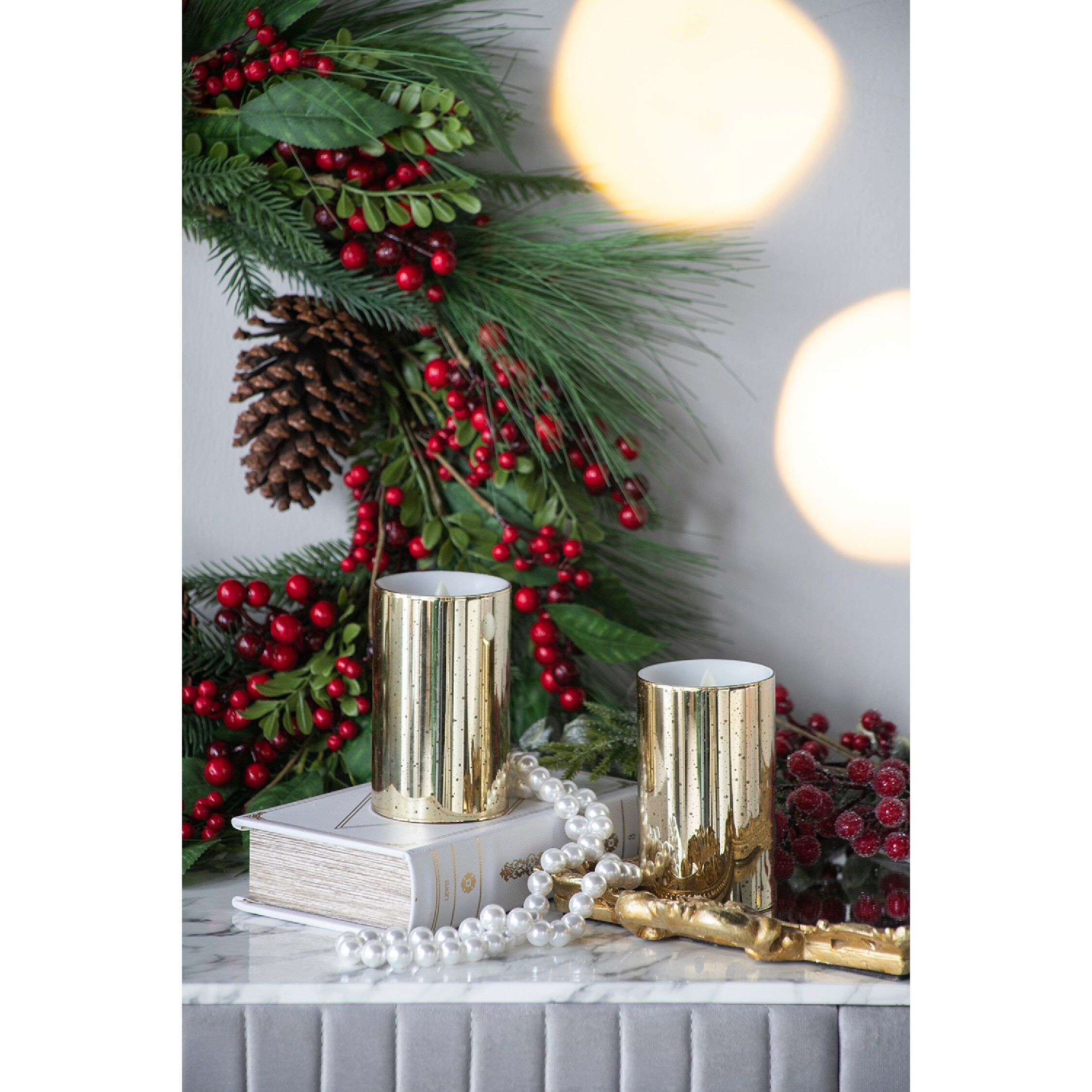 Speckled 5 X 3 inch LED Candle