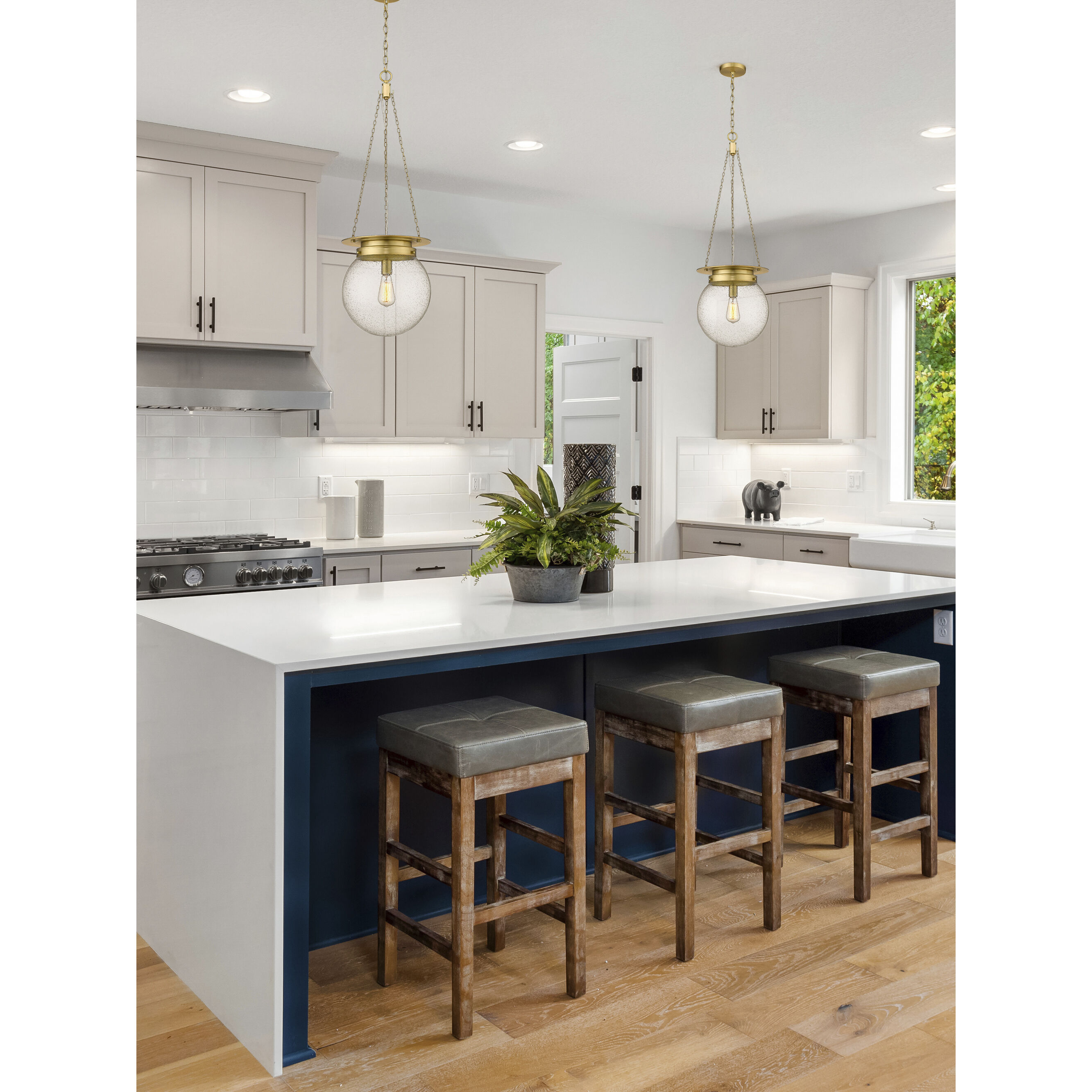 Calhoun 1 Light 13 inch Heritage Brass Pendant Ceiling Light