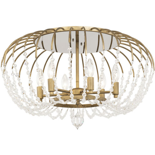 Voliere 6 Light 24 inch Havana Gold Semi-Flush Mount Ceiling Light