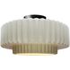 Radiance 1 Light 16.5 inch Matte White and Matte Black Semi Flush Ceiling Light