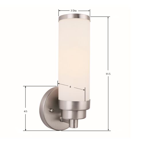 Morgan LED 5 inch Brushed Nickel ADA Wall Sconce Wall Light